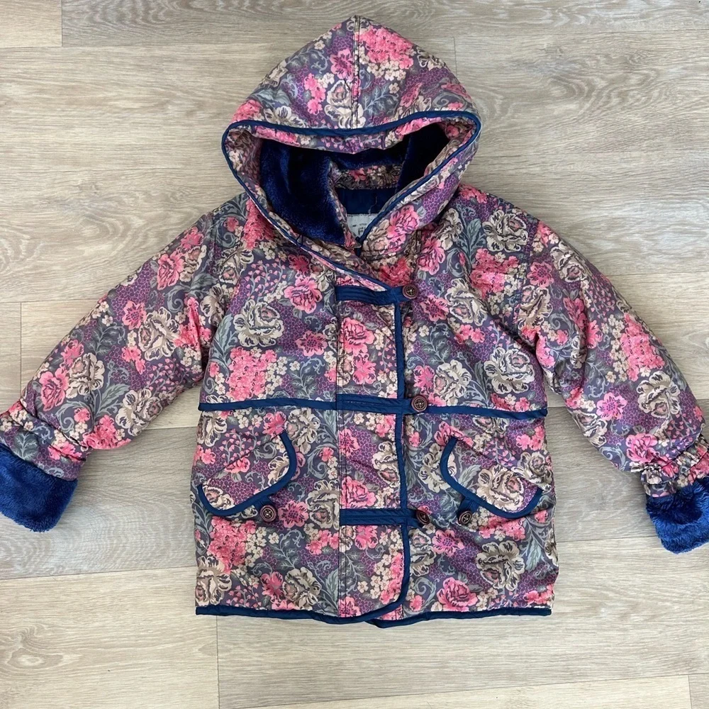 Vintage 90s French Toast floral puffer jacket